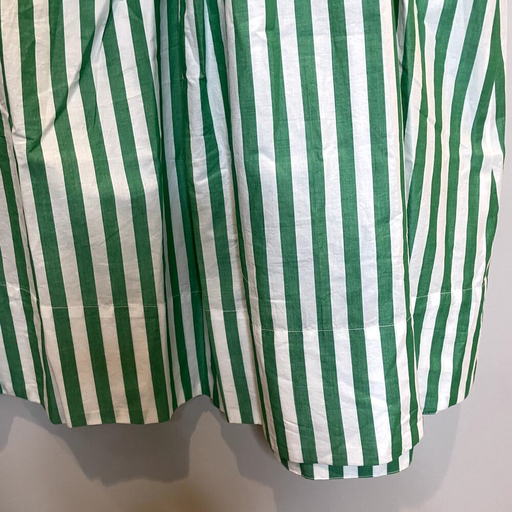 J.Crew Hyacinth Dress Striped Cotton Poplin Smocked Holiday CI932 Bright Clover - Picture 11 of 14